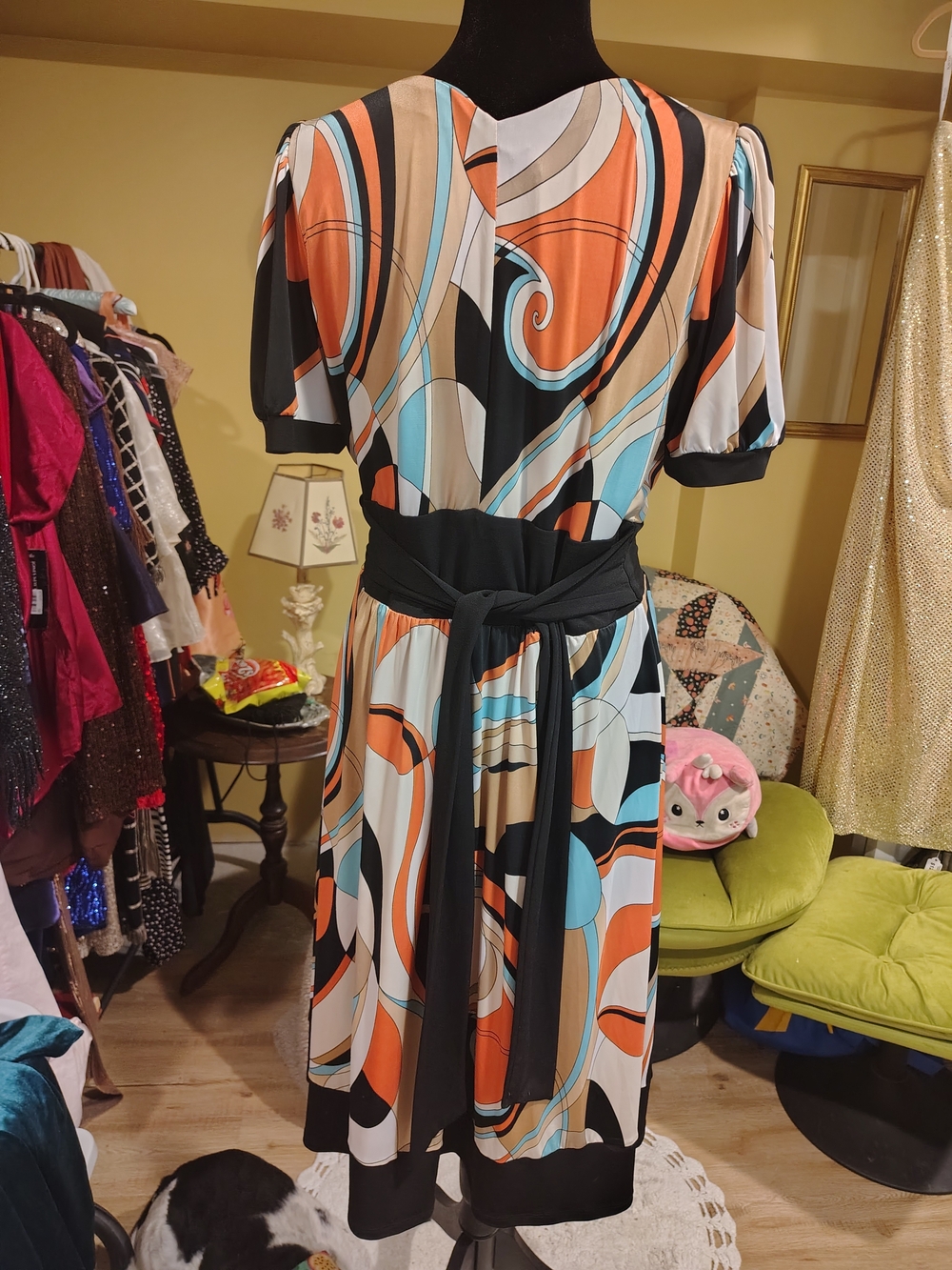 Rabbit Rabbit Rabbit Multicolor Swirl Midi Skirt Dress - Picture 11 of 16